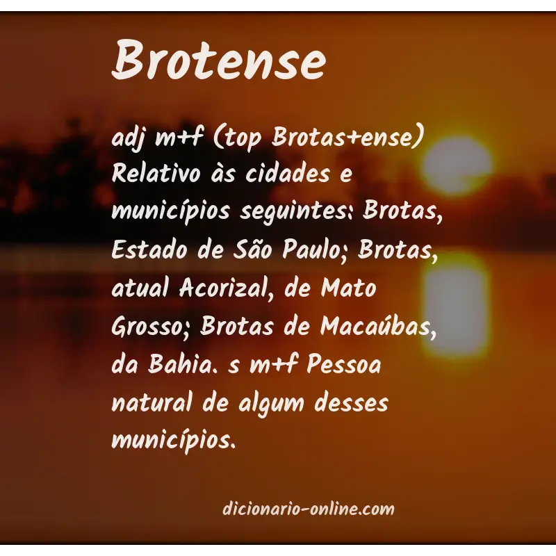 Significado de brotense