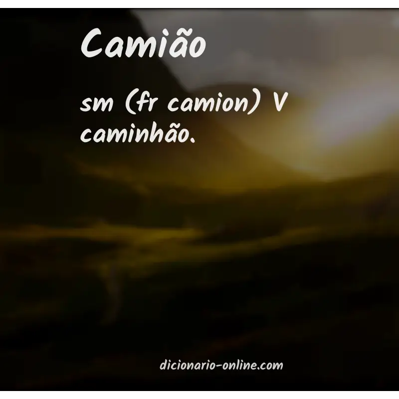 Significado de camião