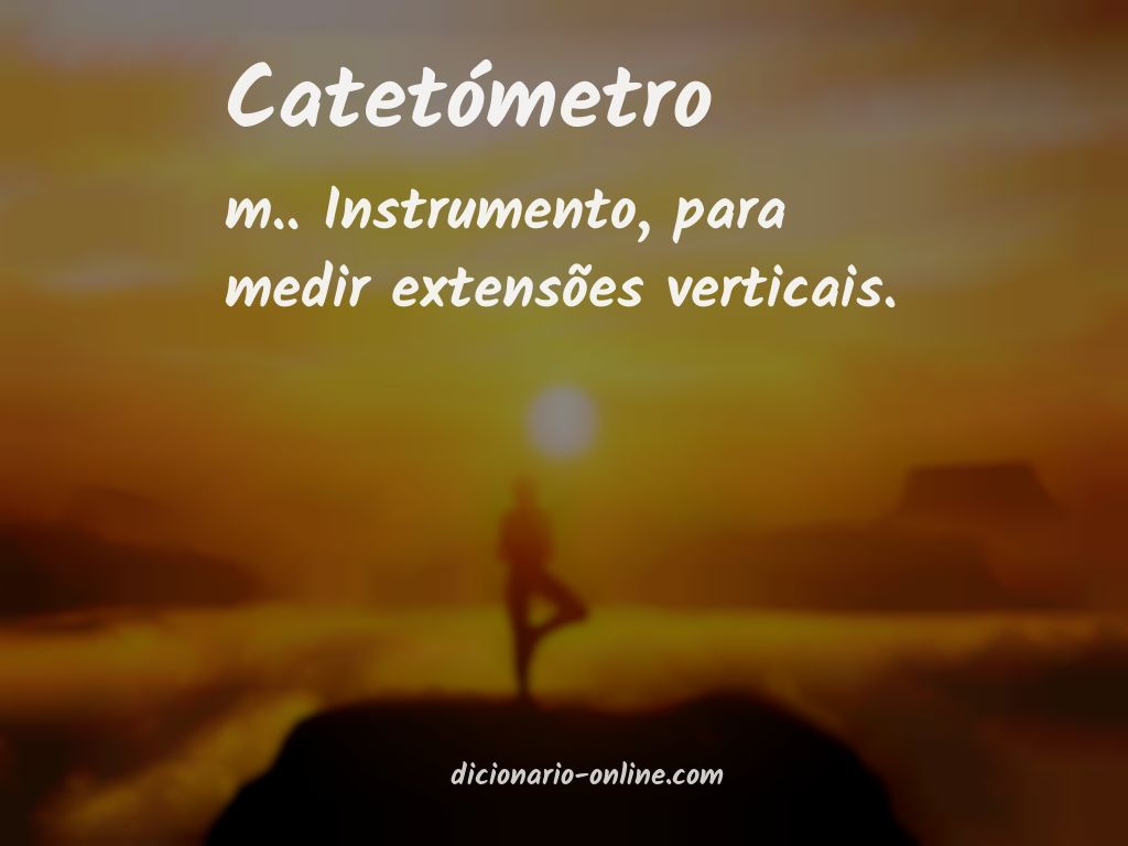 Significado de catetómetro