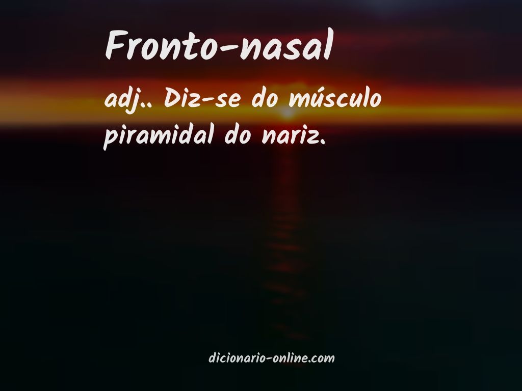 Significado de fronto-nasal