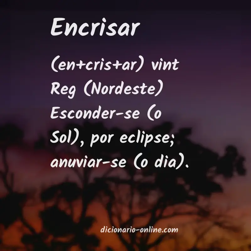 Significado de encrisar
