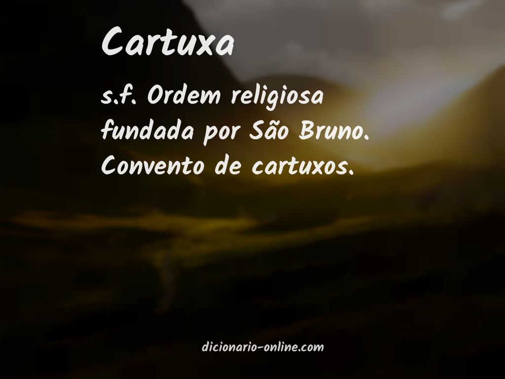 Significado de cartuxa