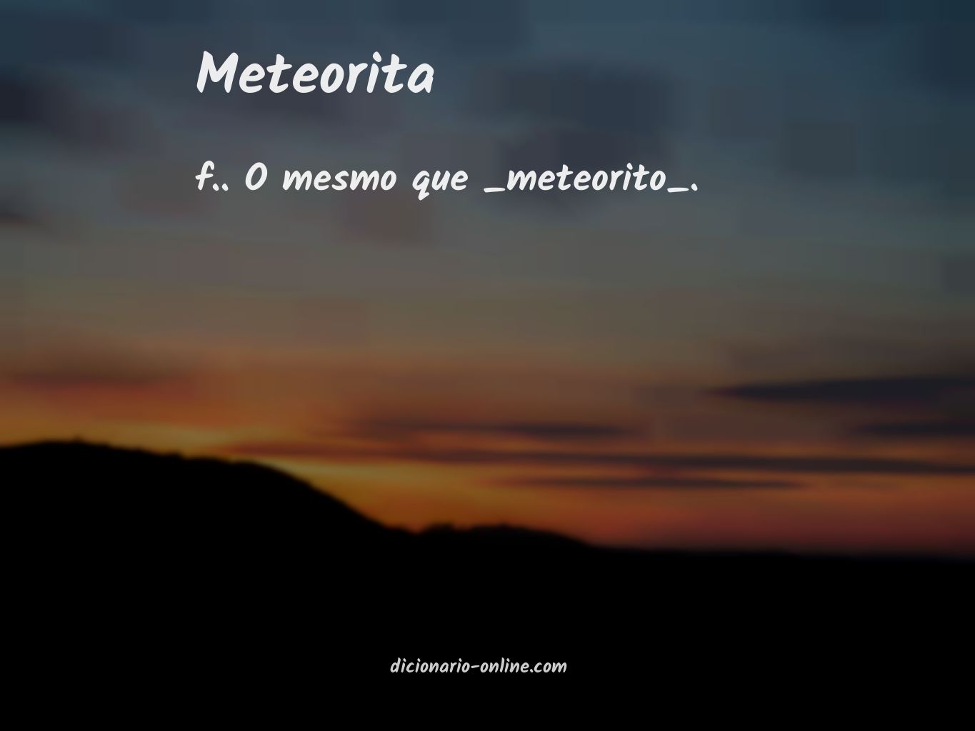 Significado de meteorita