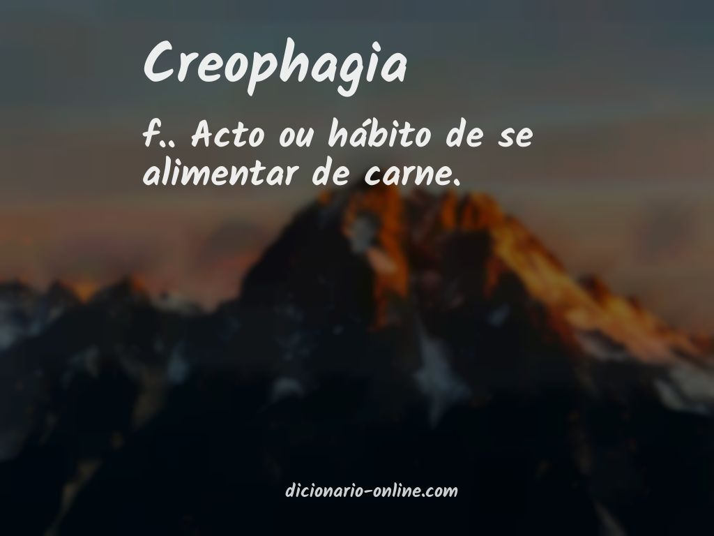 Significado de creophagia