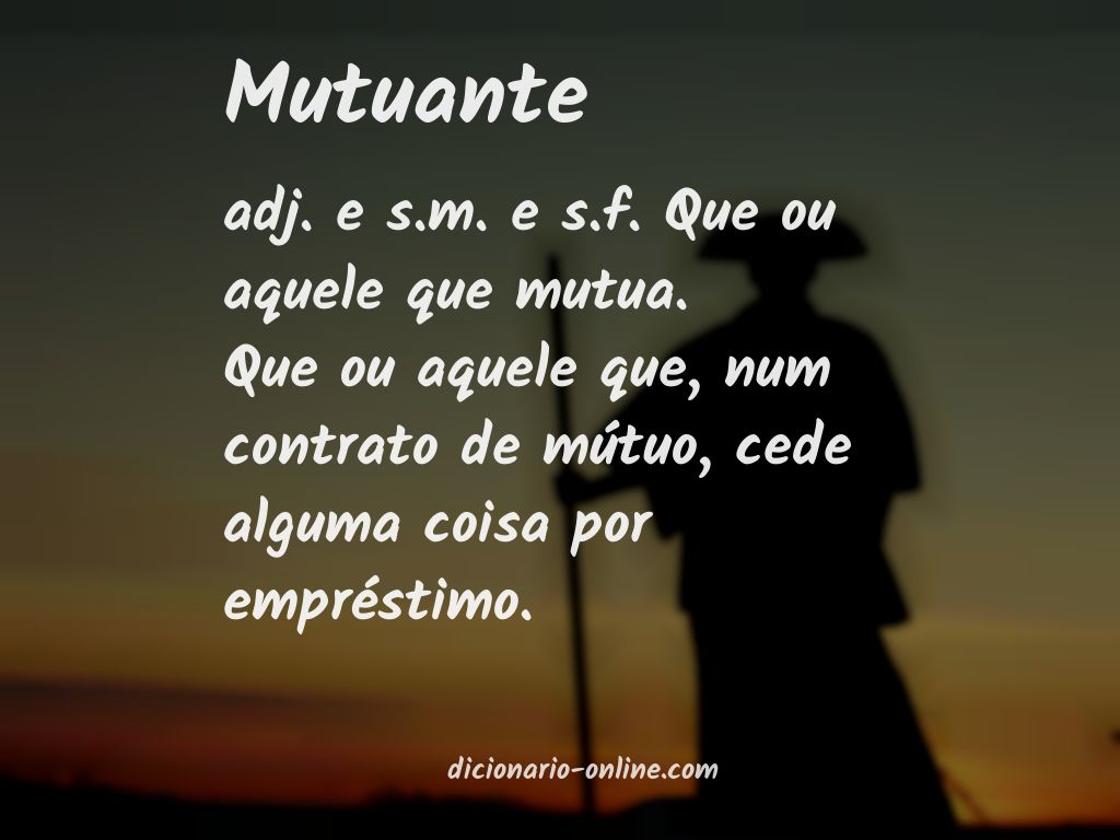 Significado de mutuante