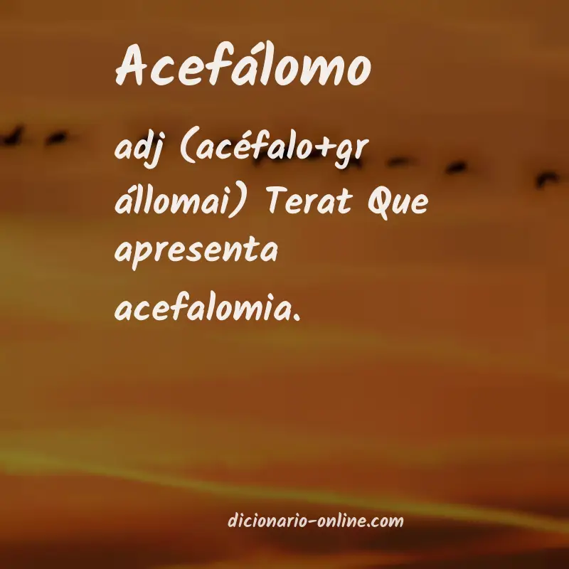 Significado de acefálomo