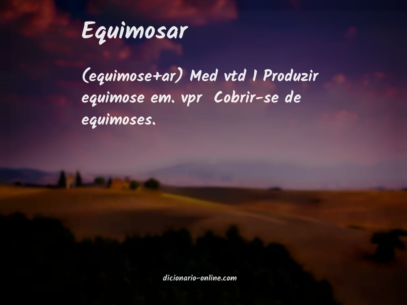 Significado de equimosar