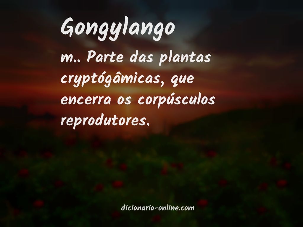 Significado de gongylango