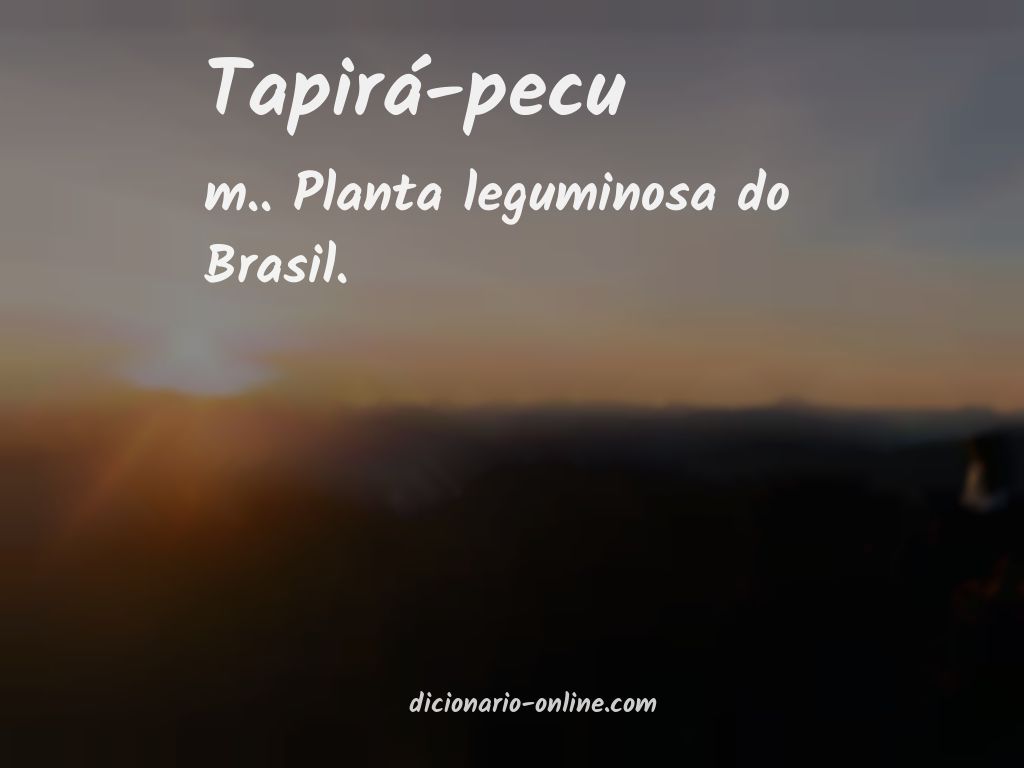 Significado de tapirá-pecu