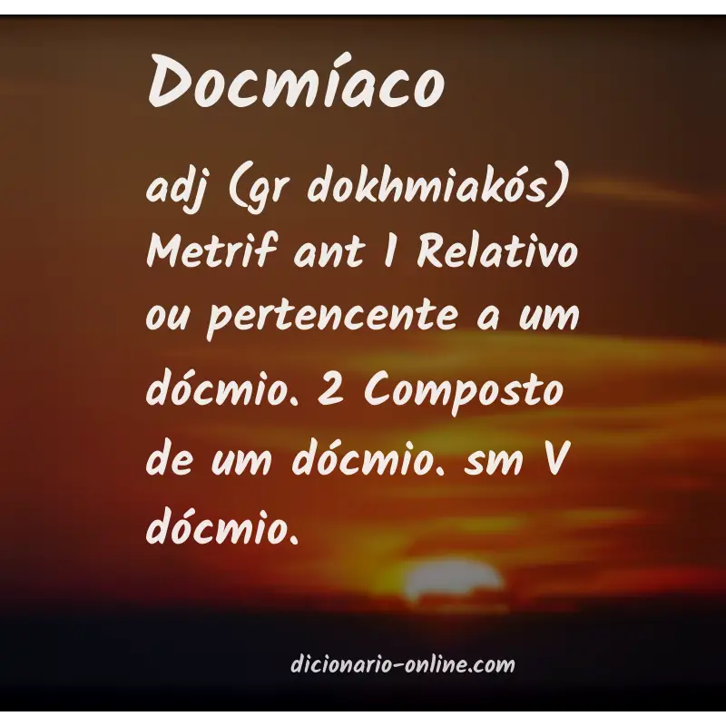 Significado de docmíaco