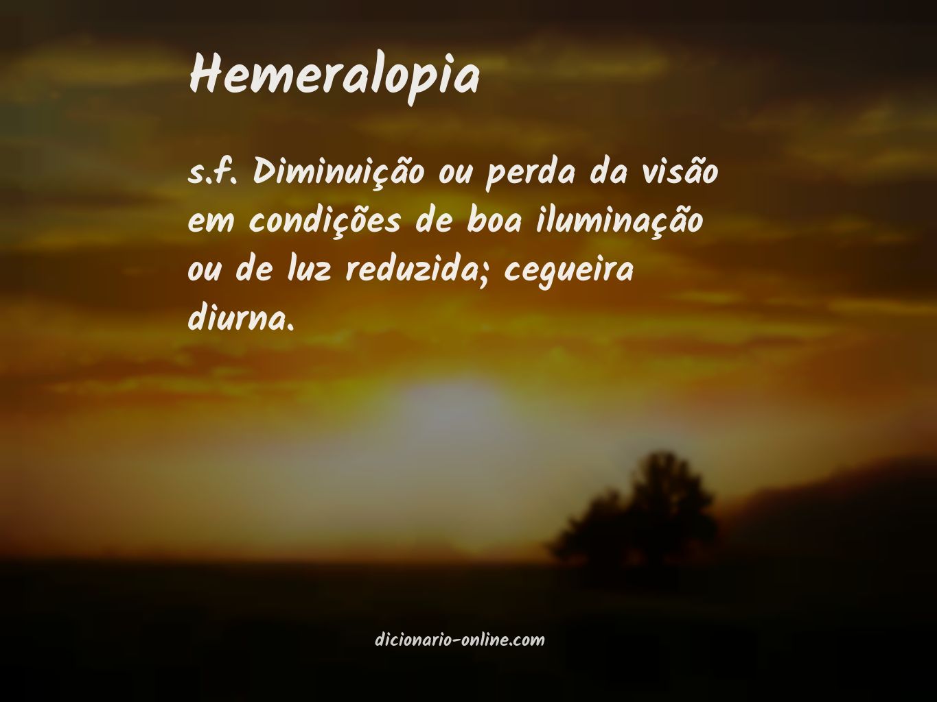Significado de hemeralopia