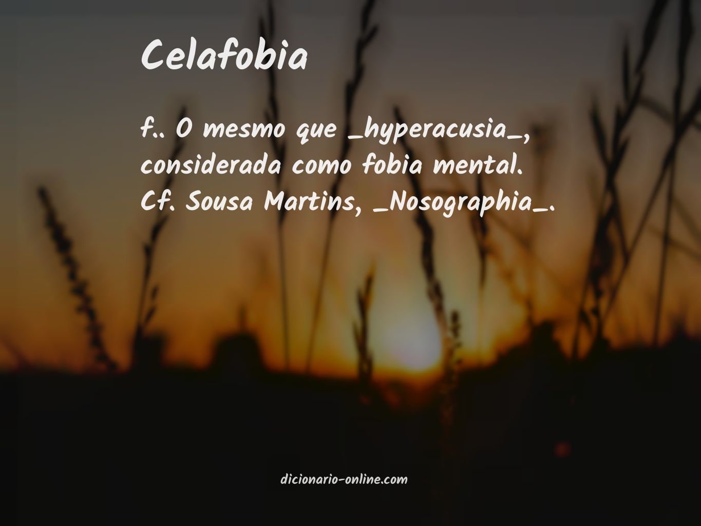 Significado de celafobia