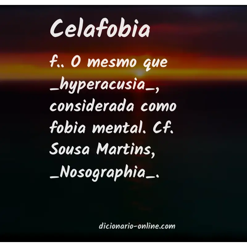 Significado de celafobia