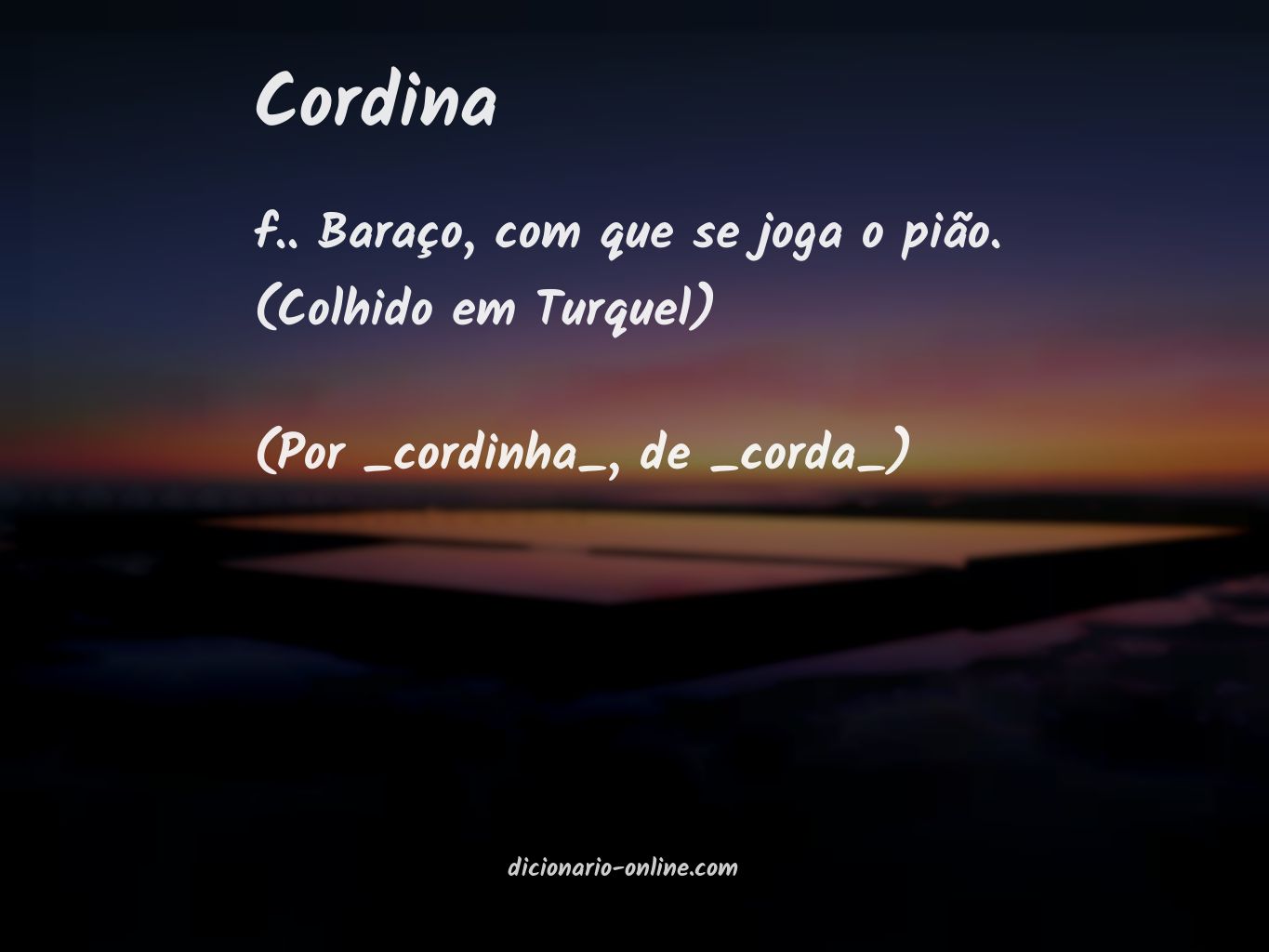 Significado de cordina