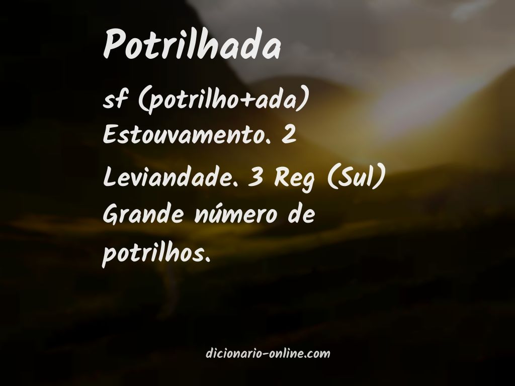 Significado de potrilhada