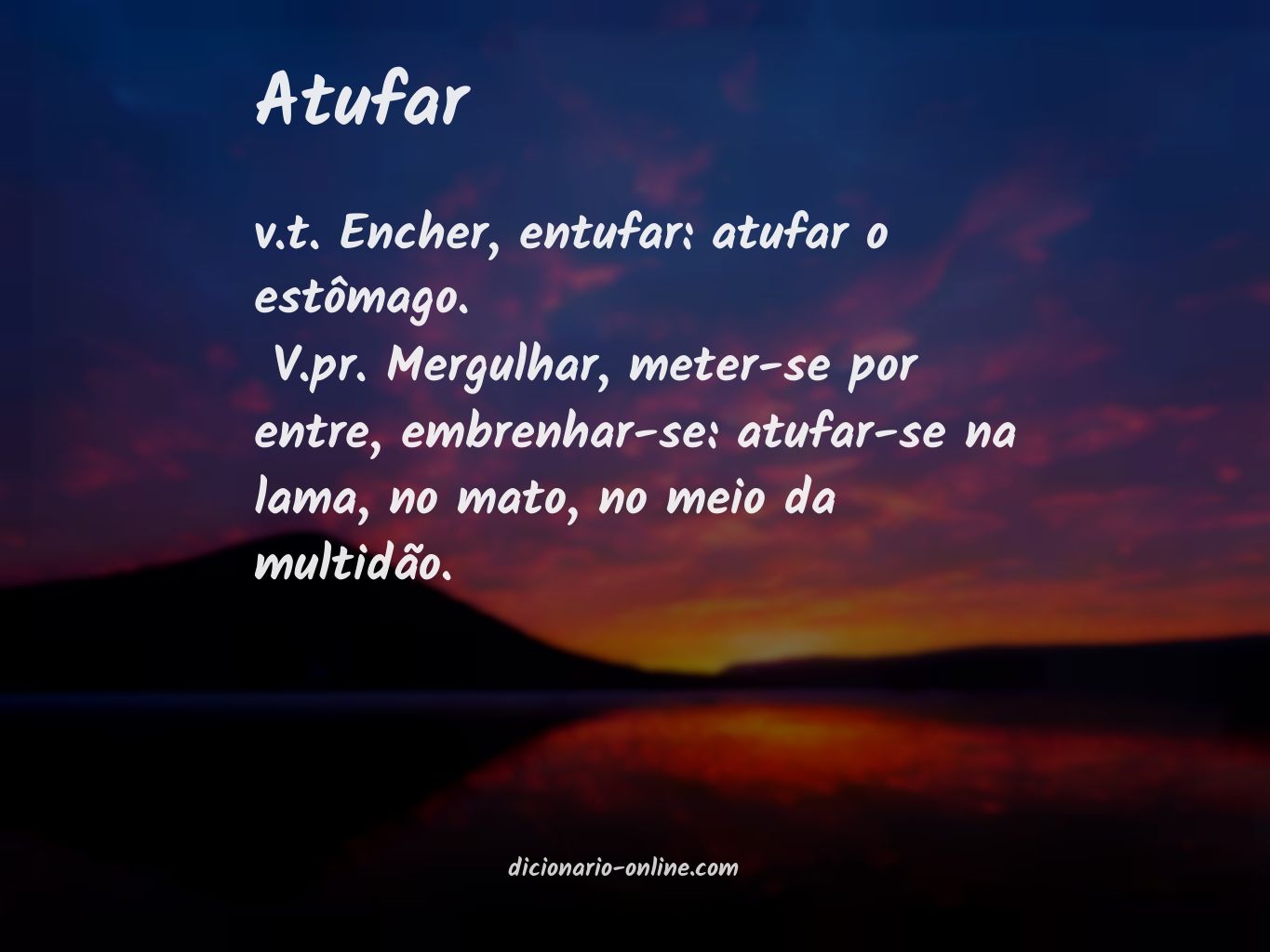 Significado de atufar