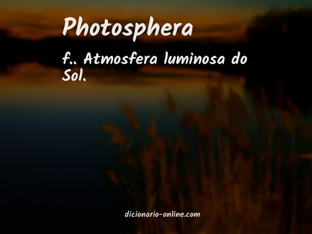 Significado de photosphera