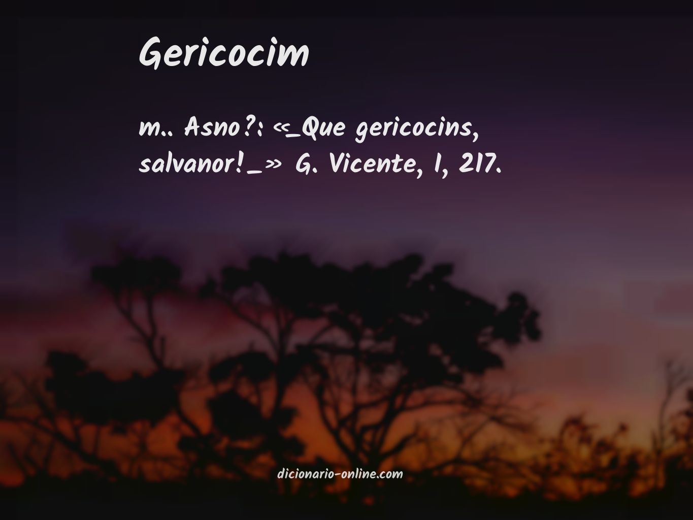 Significado de gericocim