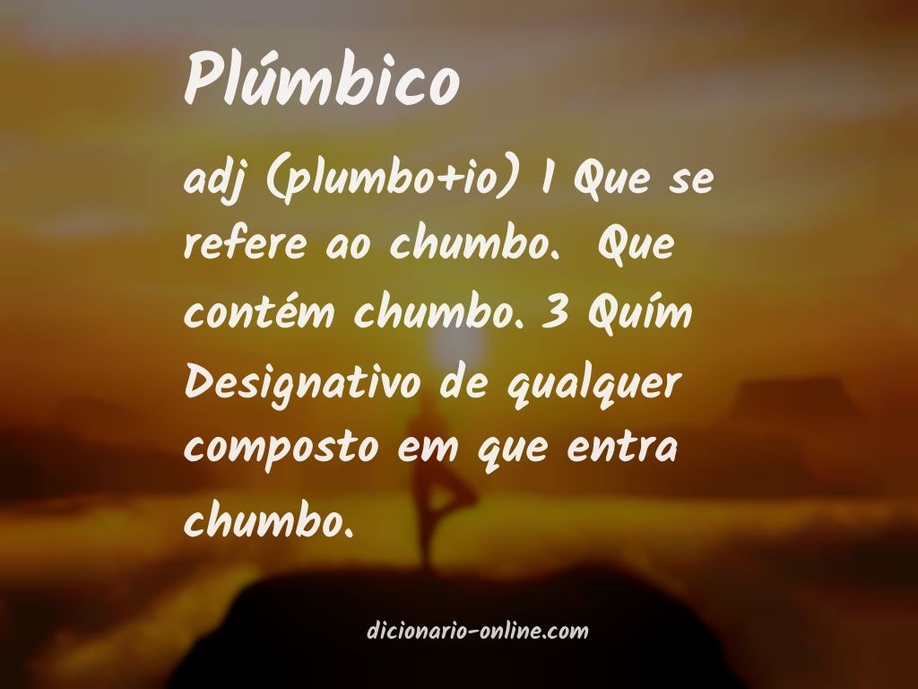 Significado de plúmbico