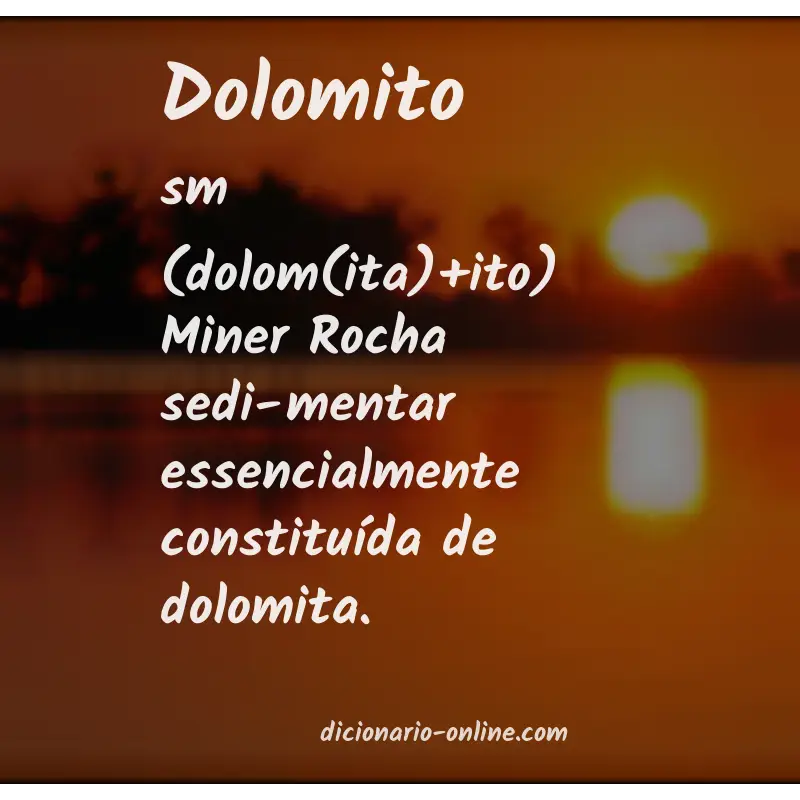 Significado de dolomito