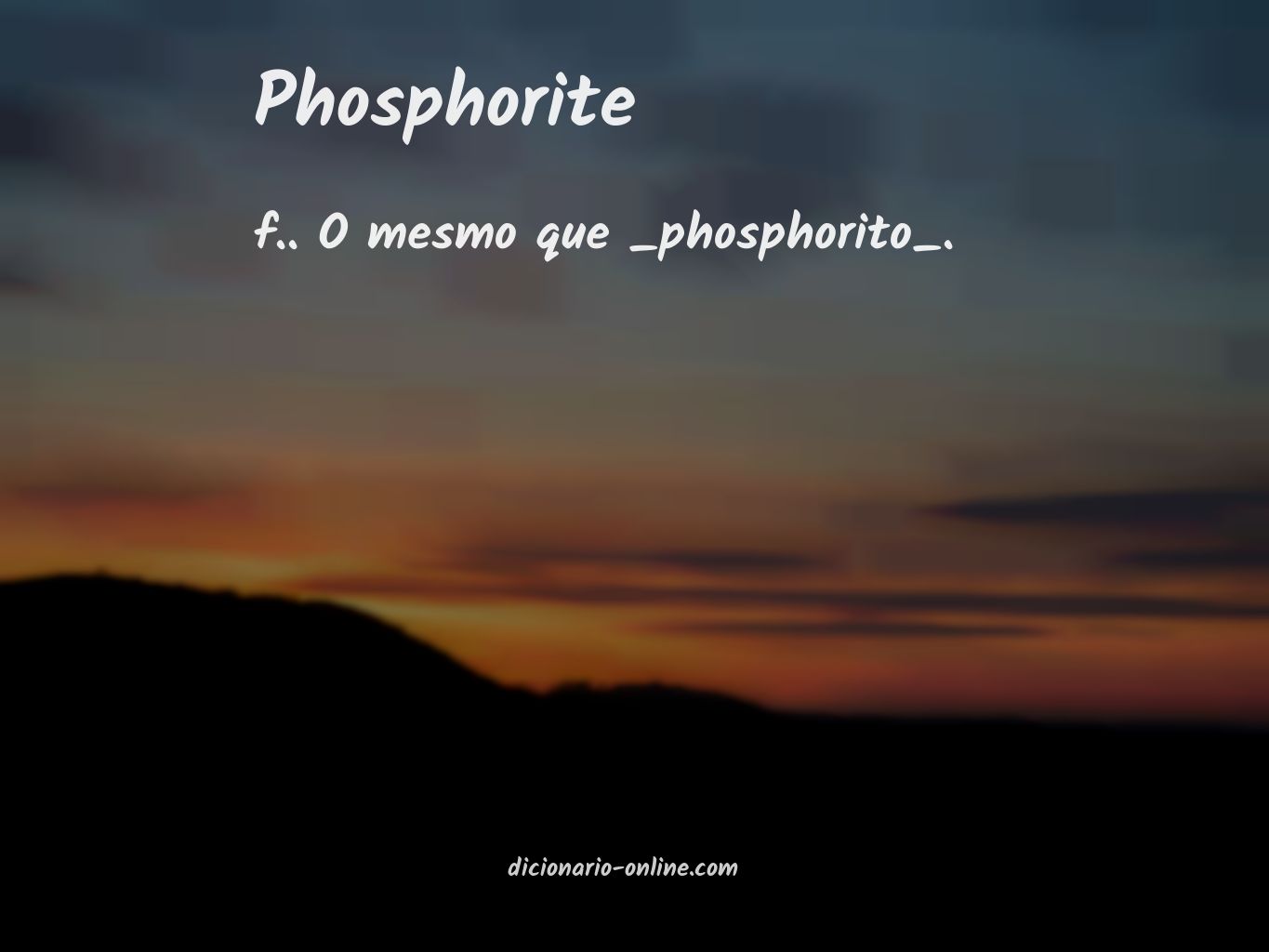 Significado de phosphorite