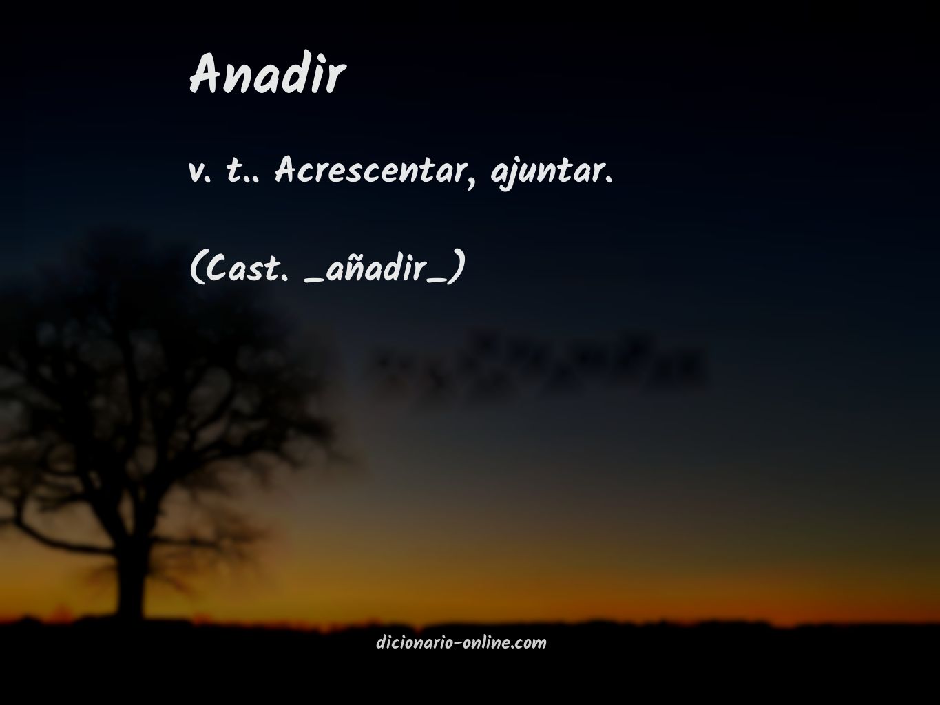 Significado de anadir