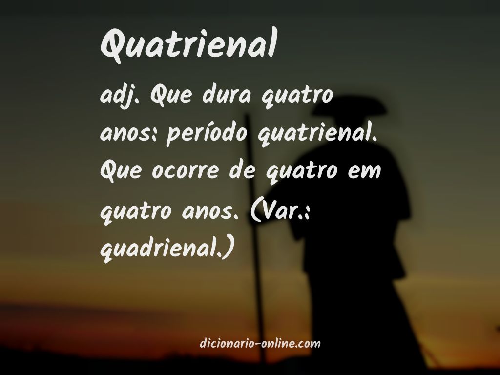 Significado de quatrienal