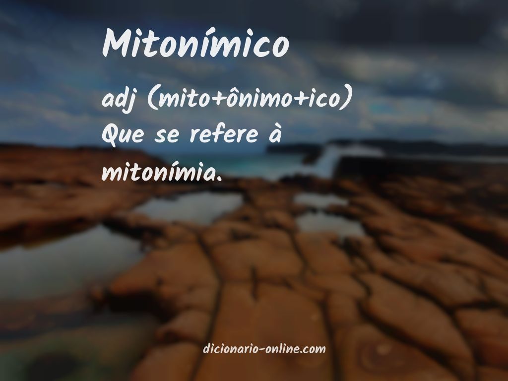 Significado de mitonímico