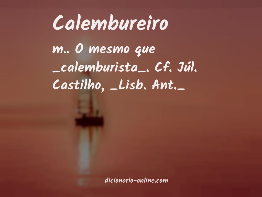 Significado de calembureiro