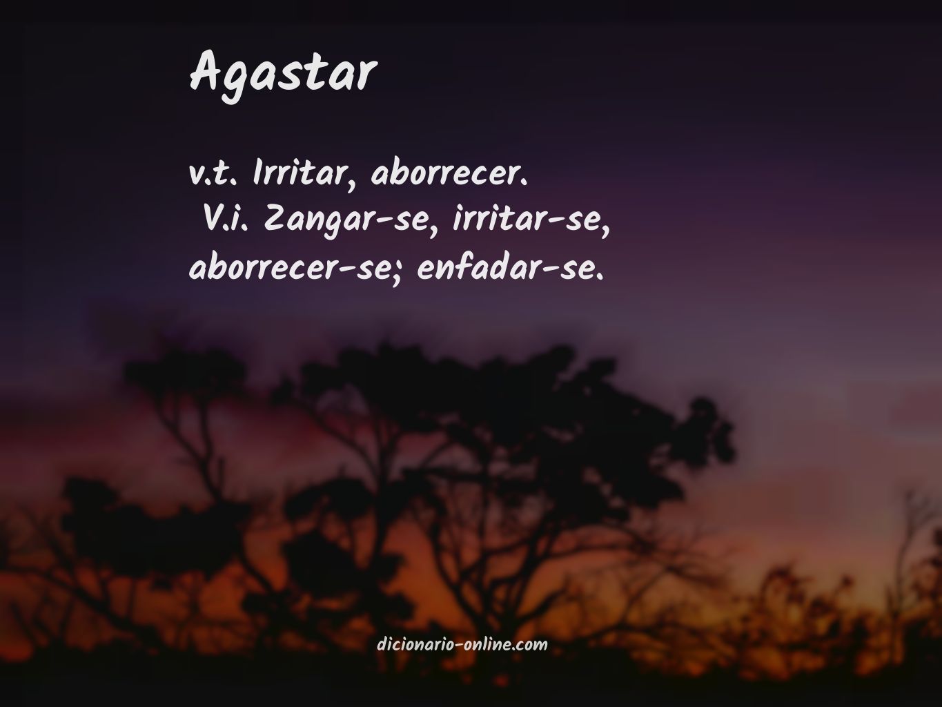 Significado de agastar