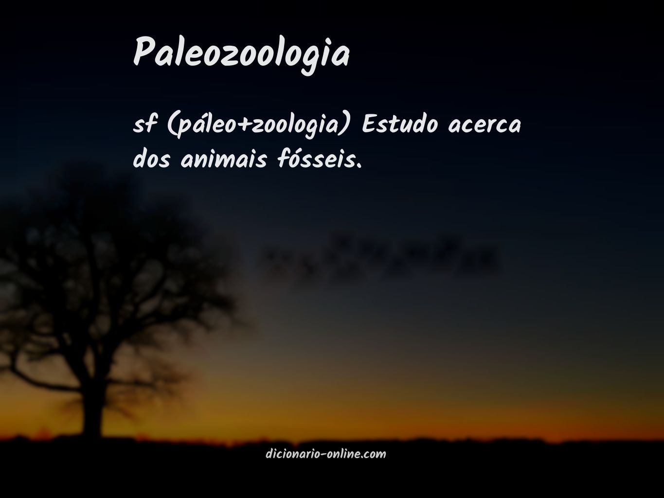 Significado de paleozoologia