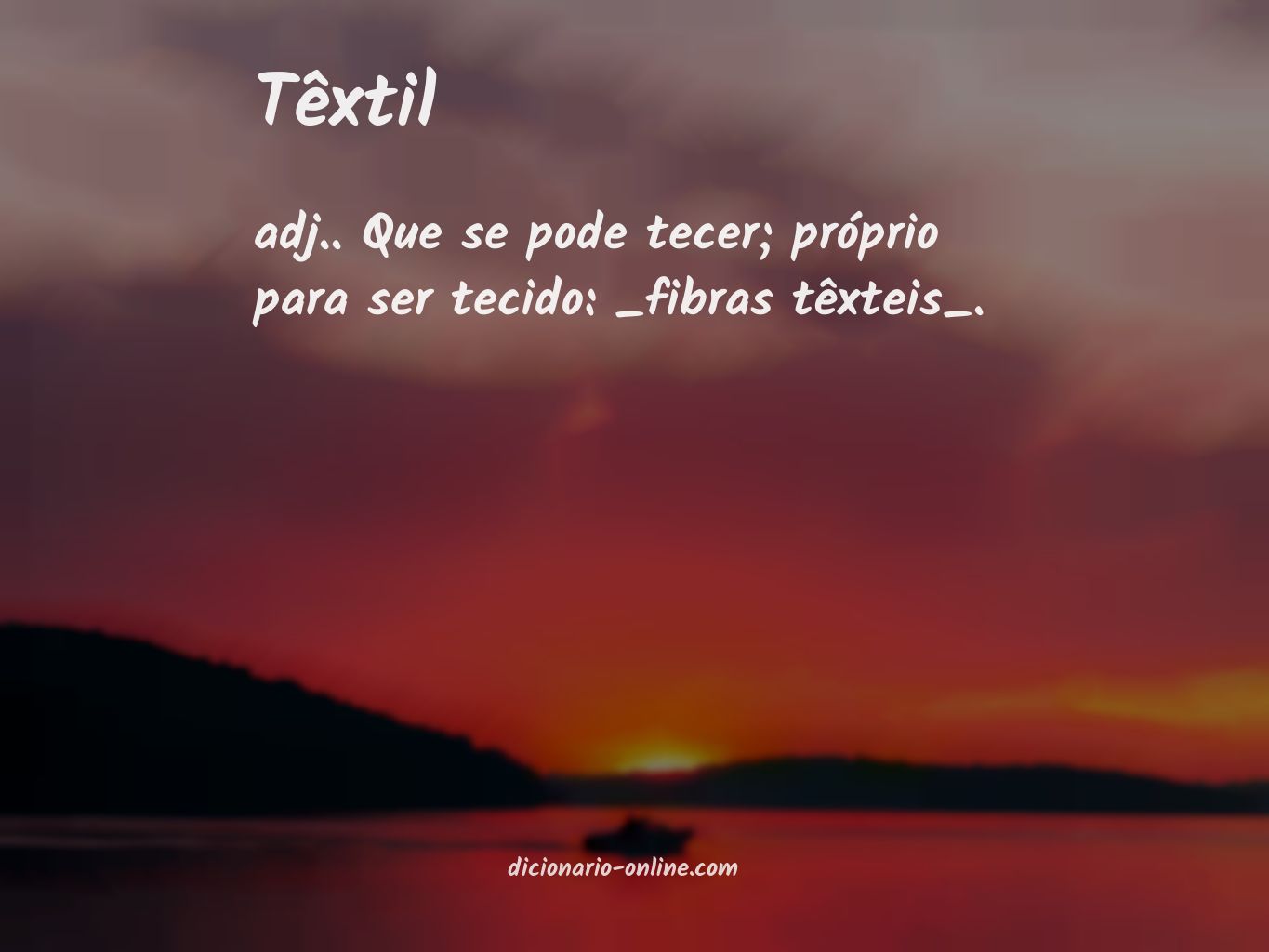 Significado de têxtil