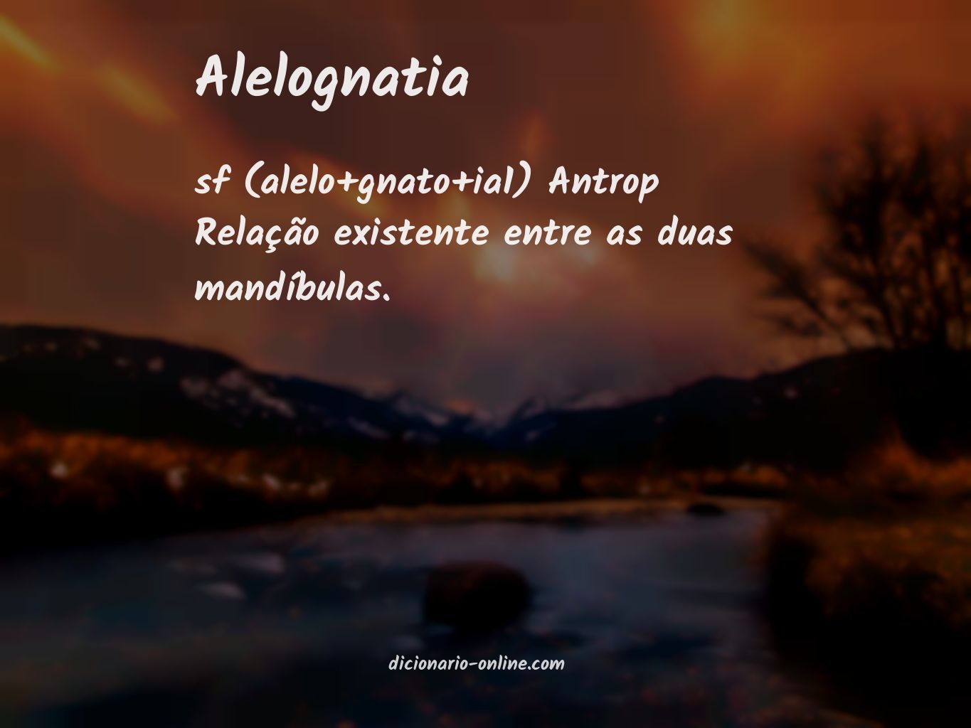 Significado de alelognatia