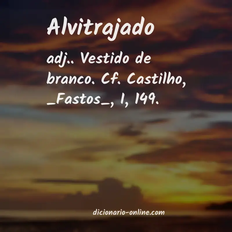 Significado de alvitrajado