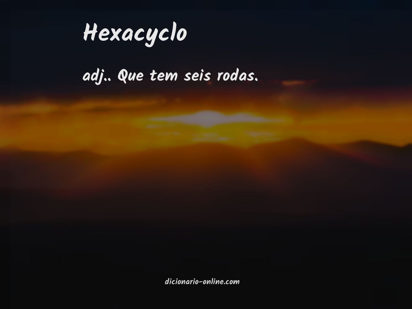 Significado de hexacyclo