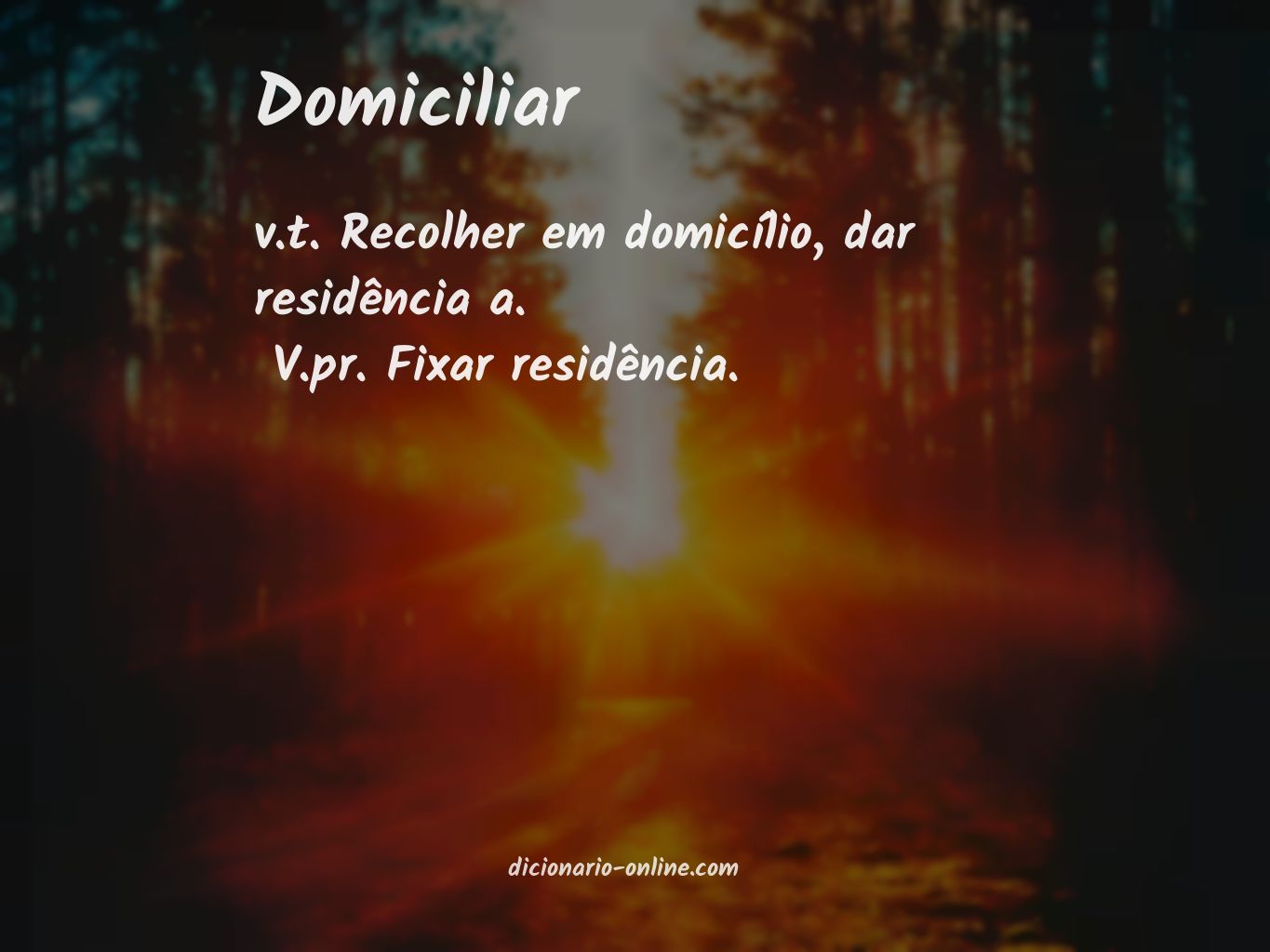 Significado de domiciliar