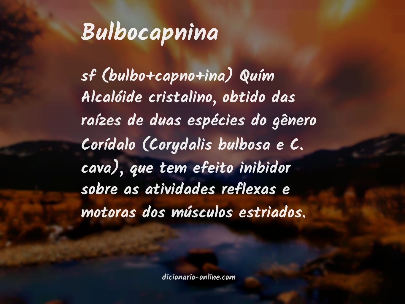 Significado de bulbocapnina