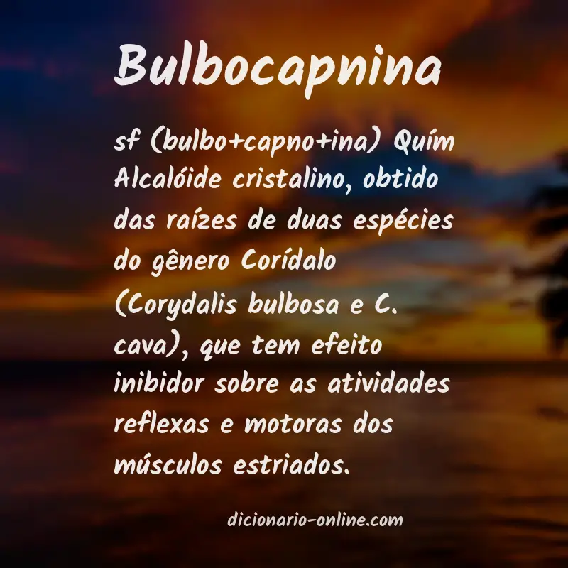 Significado de bulbocapnina
