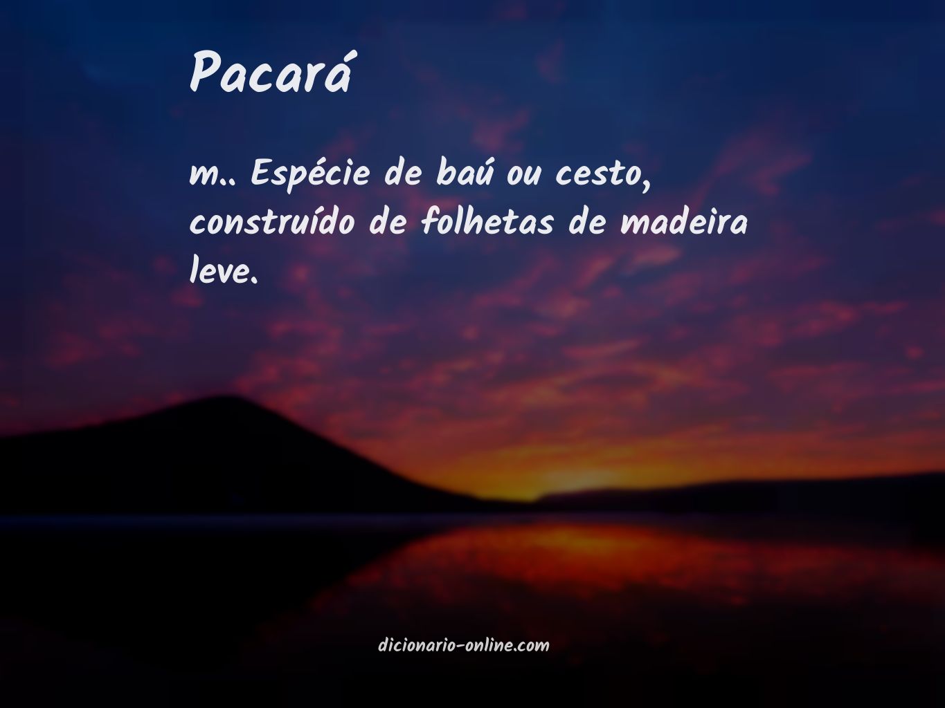 Significado de pacará