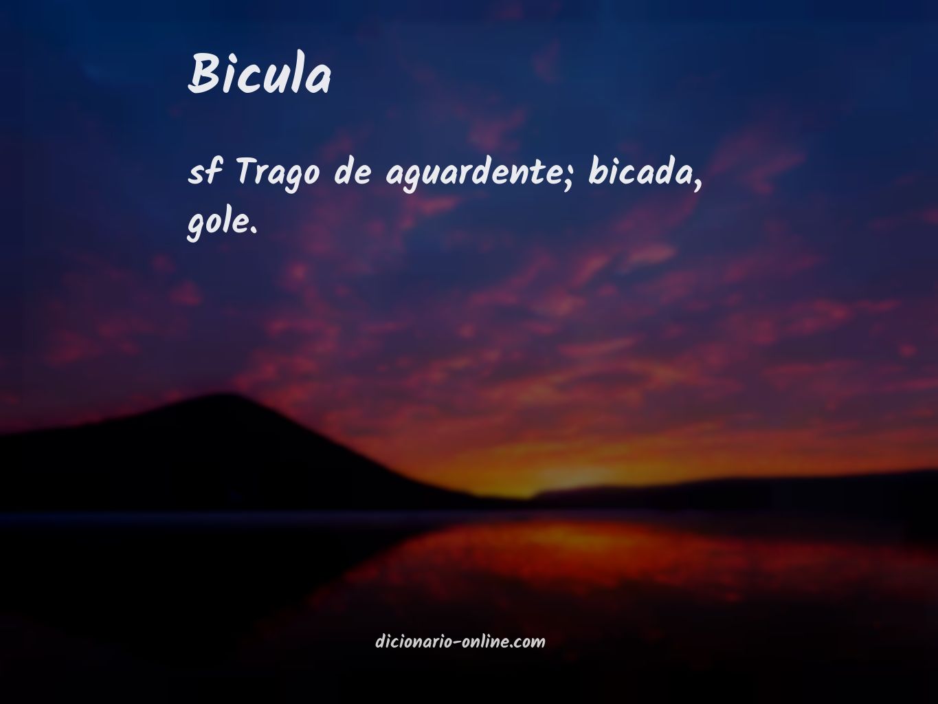 Significado de bicula