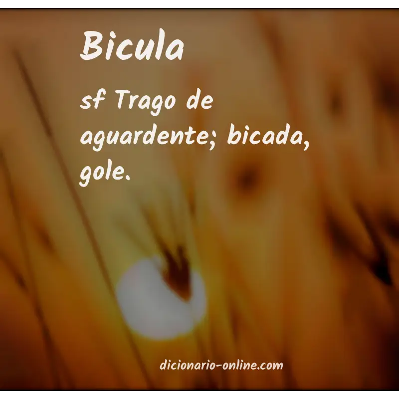 Significado de bicula