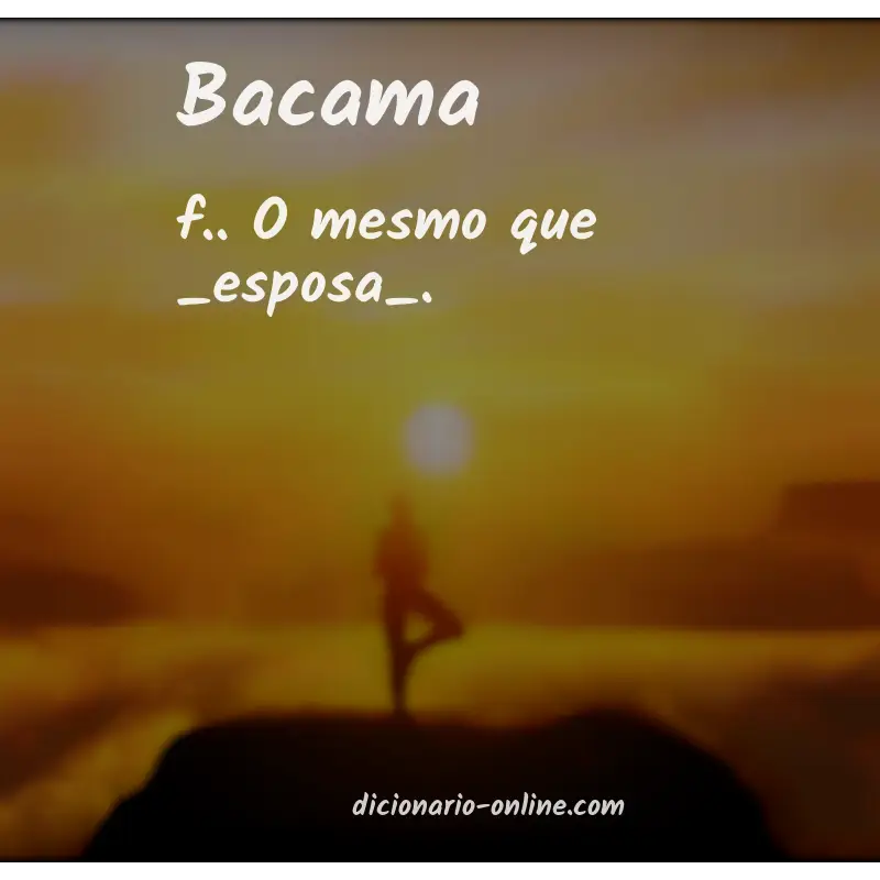 Significado de bacama