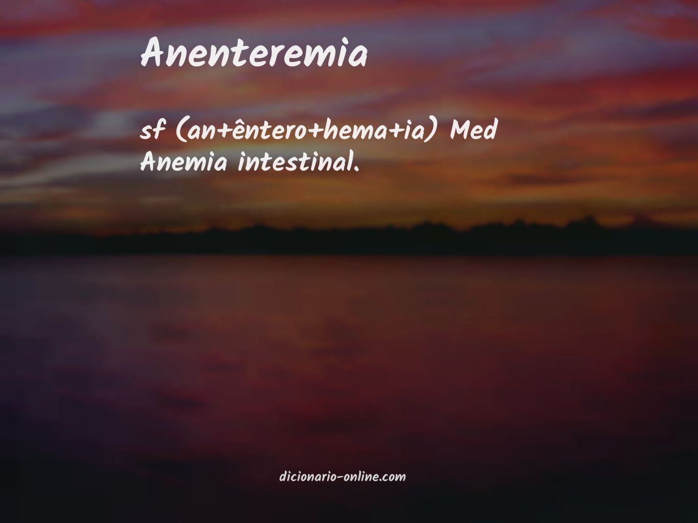 Significado de anenteremia