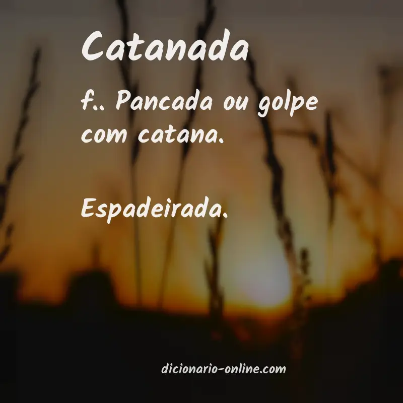 Significado de catanada