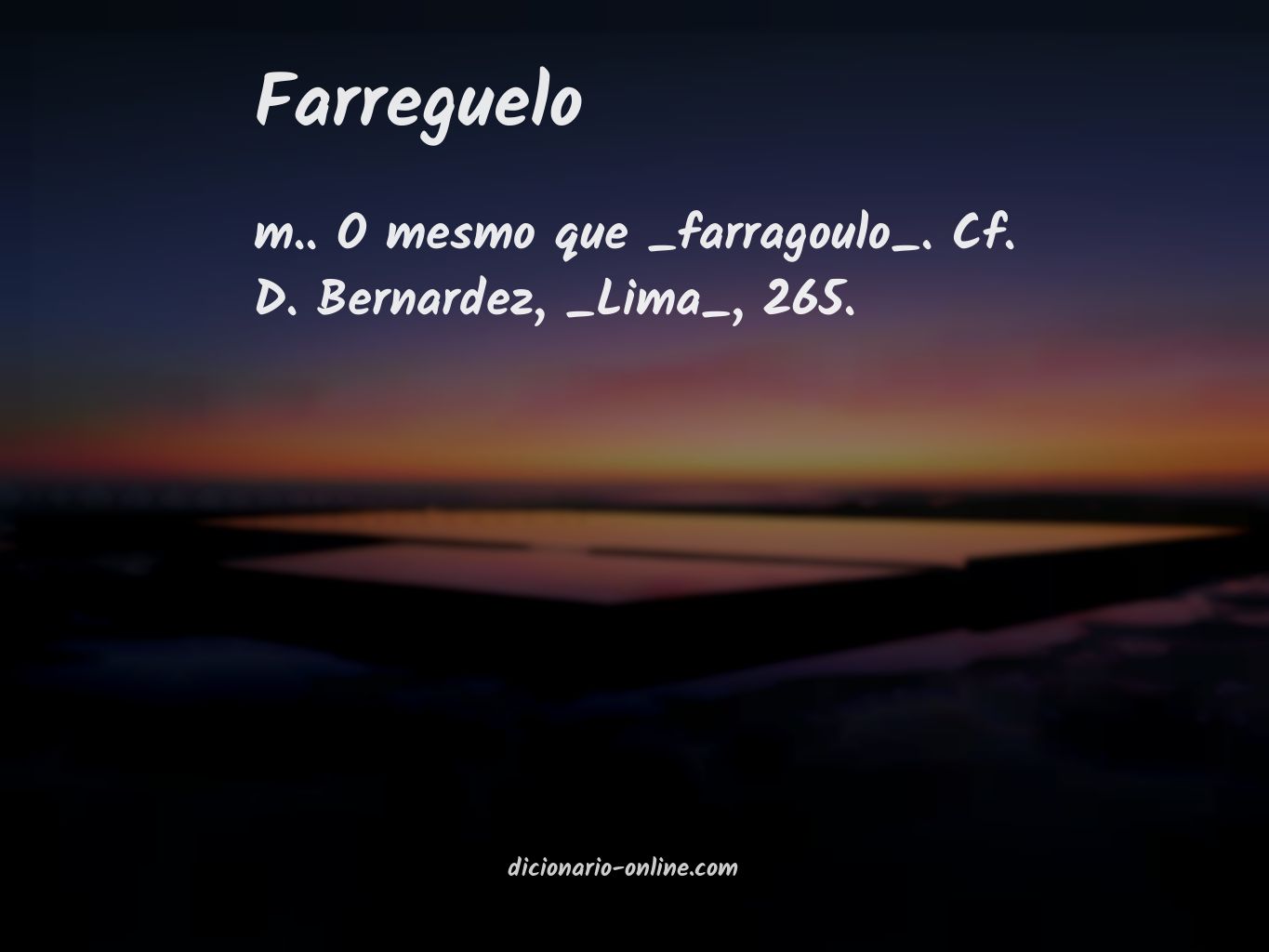 Significado de farreguelo