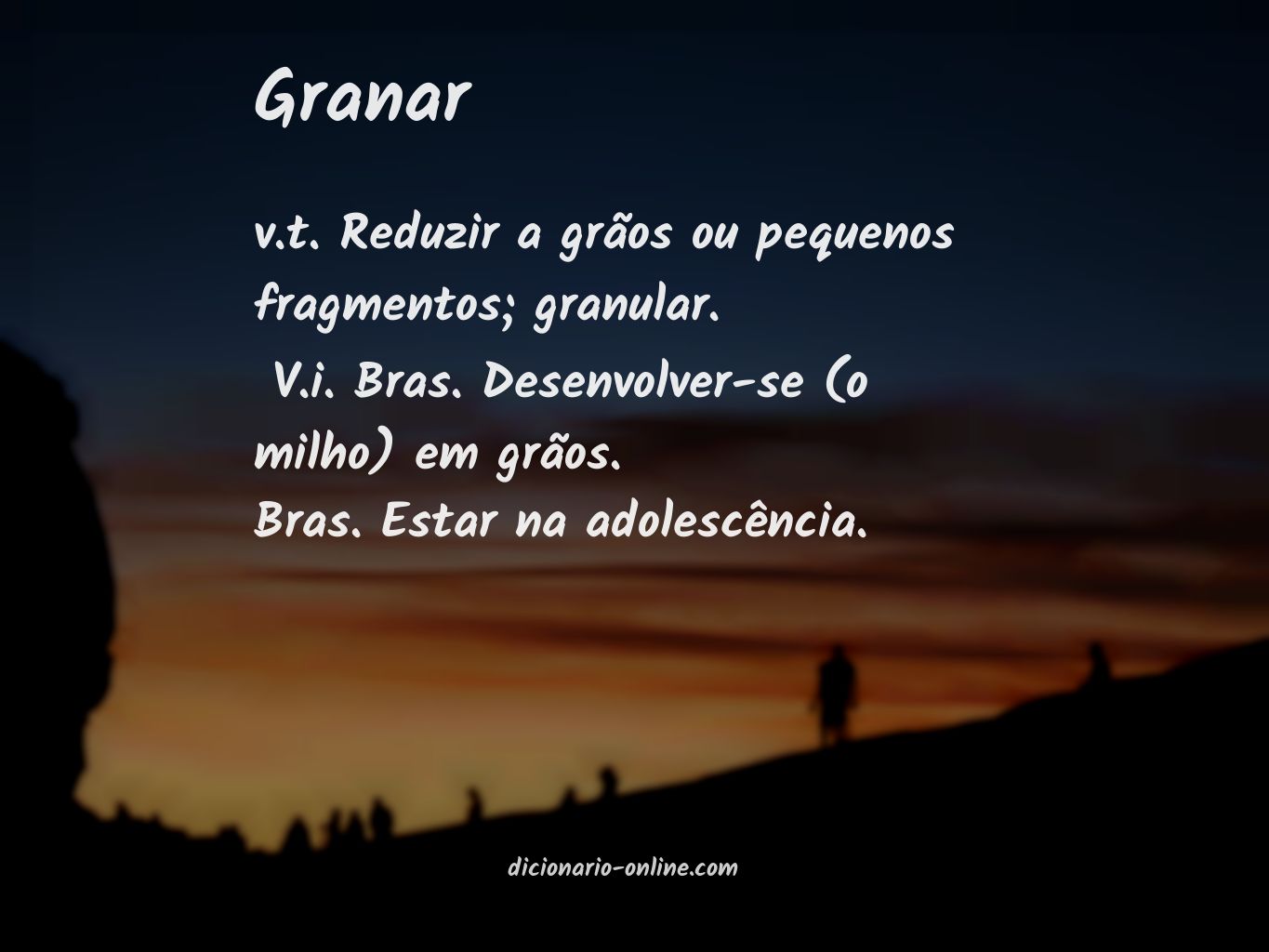 Significado de granar