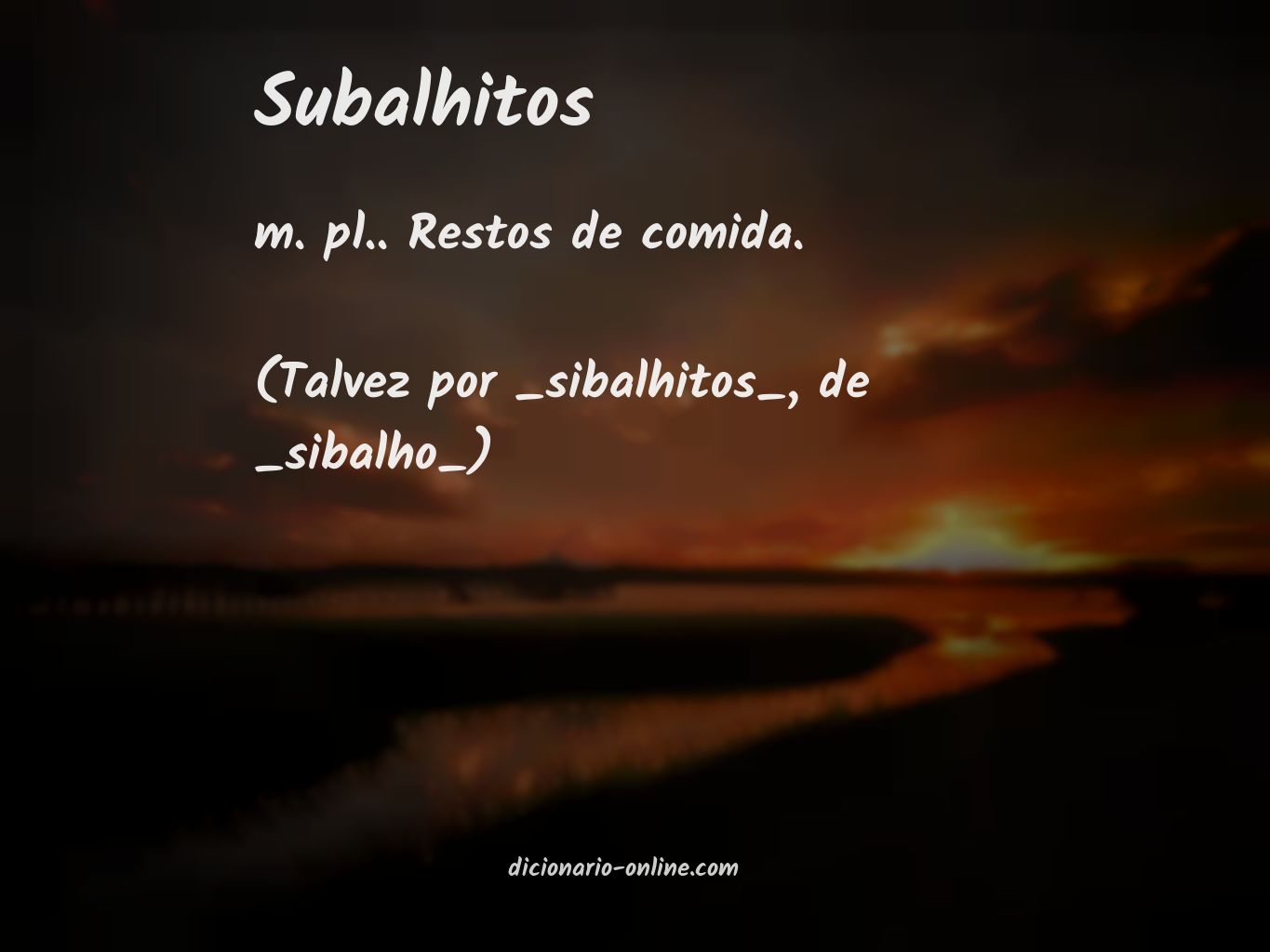 Significado de subalhitos