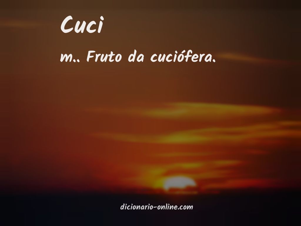 Significado de cuci