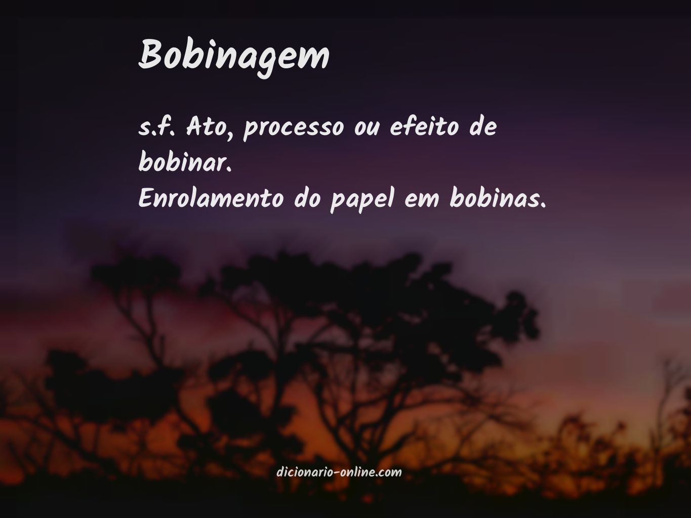 Significado de bobinagem