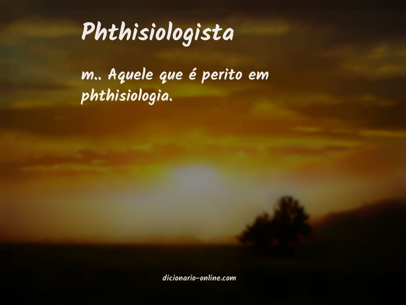 Significado de phthisiologista